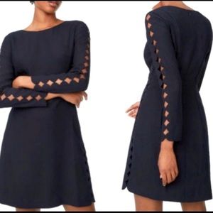 NWOT Club Monaco Navy Blue Scalloped Edni Dress
